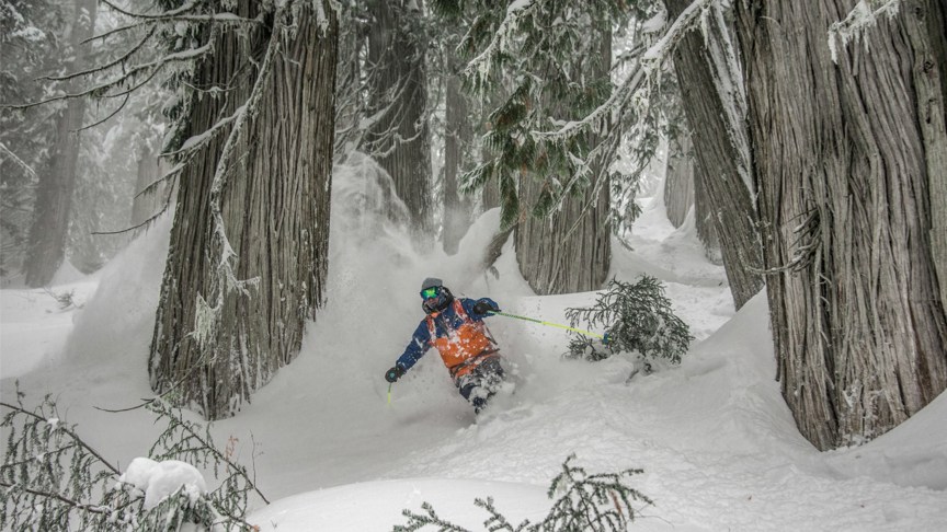 Heli-skiing in British Columbia.