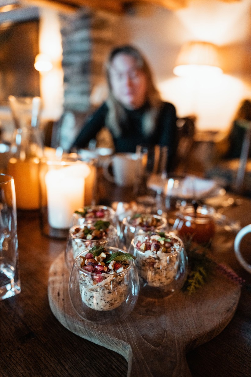 Fresh food prepared by a local chef with local and fresh ingredients.