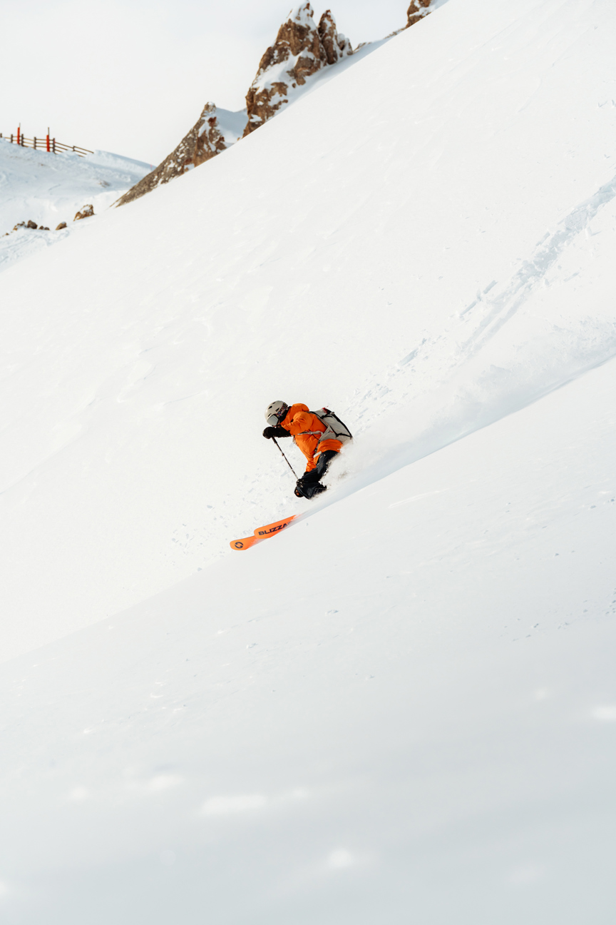 On Piste Skiing in France.