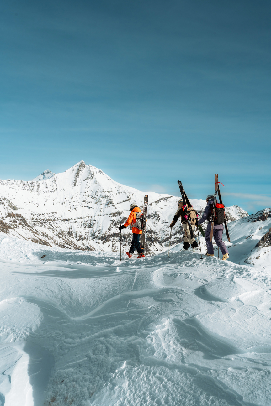 Ski touring in the French Alps.