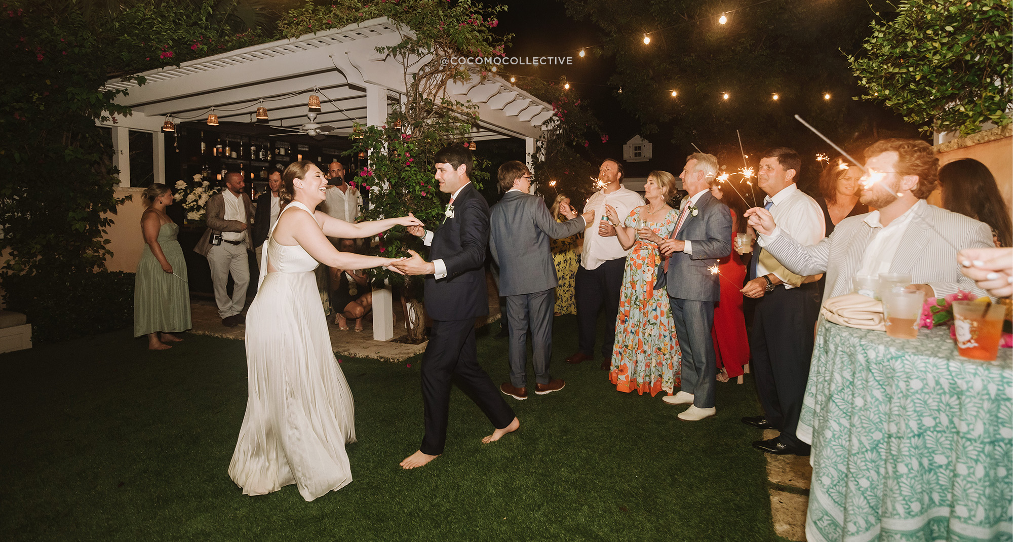Newlywed Couple Dancing In Bahamas