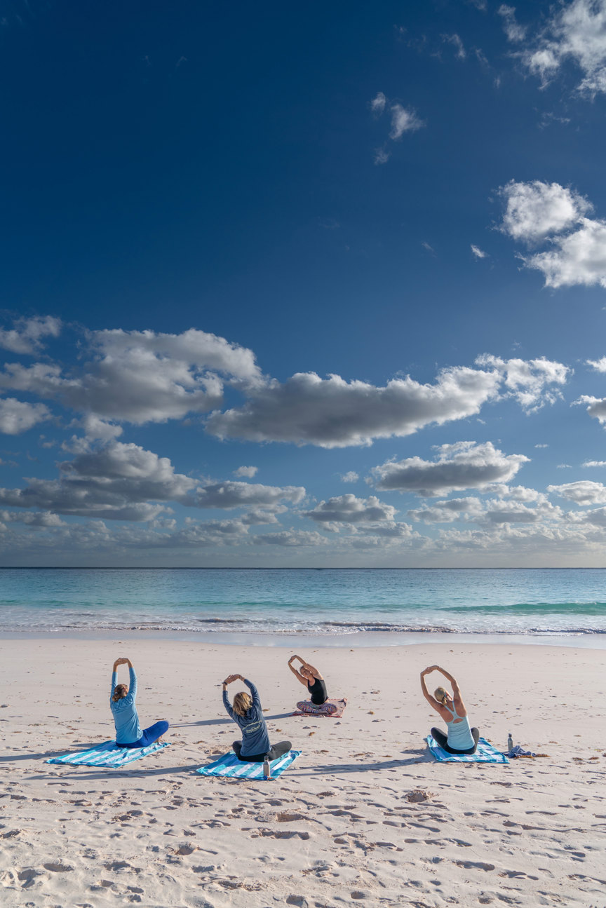 Yoga Pink Sand Beach Bahamas