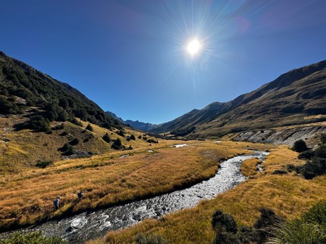 Fly from the lodge to a remote hiking trail for a “Great Walk,” as Kiwis call it