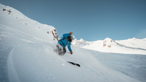 A skier in the French Alps.