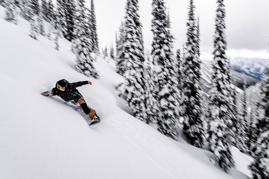 Snowboarder in Revelstoke