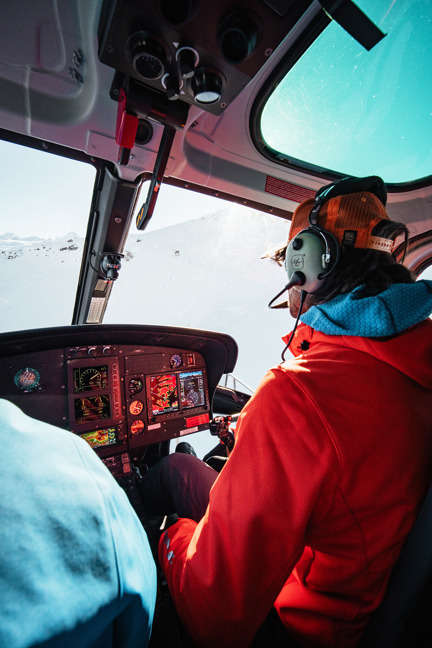Helicopter Pilot Flying In BC