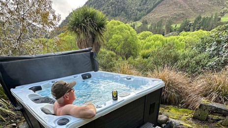 Sip a local brew in the hot tub before turning in for the night