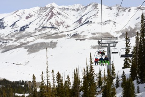 Skiing at Crested Butte in Colorado.